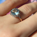 Anillo Bloom aguamarina