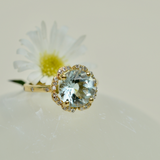 Anillo Bloom aguamarina