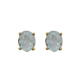 Aretes aguamarinas oro 14k