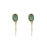 Aretes esmeraldas oro 14k