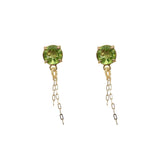 Aretes peridots oro 14k