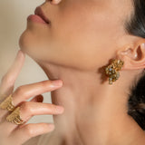 Aretes uvas de labradoritas