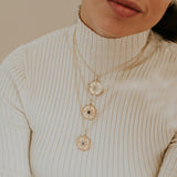 Collar Brújula Ópalo Dorada